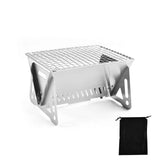 Portable Backpacking Stove with Grill Grid, Folding Stainless Steel Charcoal Grill, Ultralight BBQ Wood Burning Camp Stove for Hiking Picnic Garden Backyard Cooking（small size） In Australia - Darrahopens