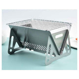Portable Backpacking Stove with Grill Grid, Folding Stainless Steel Charcoal Grill, Ultralight BBQ Wood Burning Camp Stove for Hiking Picnic Garden Backyard Cooking（small size） In Australia - Darrahopens