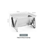 Portable Backpacking Stove with Grill Grid, Folding Stainless Steel Charcoal Grill, Ultralight BBQ Wood Burning Camp Stove for Hiking Picnic Garden Backyard Cooking（small size） In Australia - Darrahopens