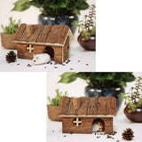 Hamster Wooden Hideout House Natural Pet Rats Climbing Play Hut Hideaway Room for Dwarf Hamster, Mouse, Rat,Gerbil and Other Pet Small Animals（15*11*12cm） In Australia - Darrahopens
