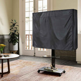 Black 420D Oxford cloth Mobile Outdoor TV Stand Cover for 60-72 Inches Mobile TV Cart Black Waterproof Moisture-proof Dust-proof TV Screen Protection Cover In Australia - Darrahopens