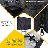 Black 420D Oxford cloth Mobile Outdoor TV Stand Cover for 60-72 Inches Mobile TV Cart Black Waterproof Moisture-proof Dust-proof TV Screen Protection Cover In Australia - Darrahopens