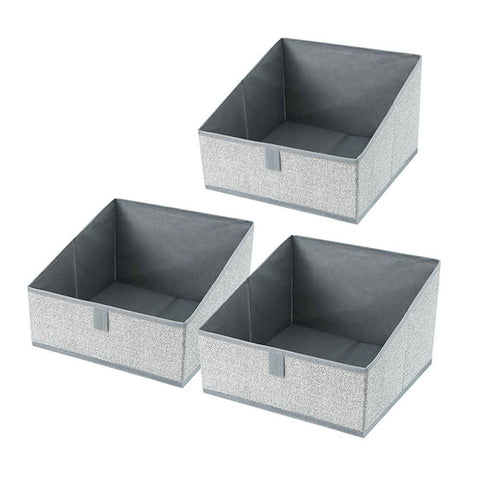 3pcs Closet Storage Bins Shelf Baskets for Shelves, for Organization, Closet Organizers and Storage（grey） In Australia - Darrahopens