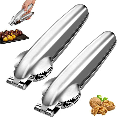 Chestnut Open Clip, Stainless Steel Chestnut Cutter Tool, Kitchen Peeler Clip for Chestnuts, Nut Opener Nut Knife for Pecan Cracker (Classic/2pcs) In Australia - Darrahopens