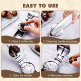 Chestnut Open Clip, Stainless Steel Chestnut Cutter Tool, Kitchen Peeler Clip for Chestnuts, Nut Opener Nut Knife for Pecan Cracker (Classic/2pcs) In Australia - Darrahopens