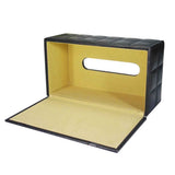 PU Leather Tissue Box Holder Business Black, Rectangular Napkin Holder Drawer Paper Dispenser, Home Office Car Tissue Holder with Magnetic Bottom (Black) In Australia - Darrahopens