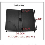 Leather Menu Folder Presenter Guest Check Book Holder Money Pocket Fit Server Apron with Pen Clip for Hotel Bar Salon KTV Restaurant(Black) In Australia - Darrahopens