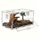 Acrylic Jumping Spider Enclosure Reptile Terrarium with Front Opening Door Reptile Tank for Tarantula Small Reptile In Australia - Darrahopens