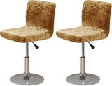 Bar Stool Covers, Crushed Velvet Swivel Bar Stool Chair Covers Soft Stretch Pub Counter Stool Covers Non Slip Stool Cover for Swivel Barstool Chair Seat-Golden-2 Pack In Australia - Darrahopens
