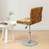 Bar Stool Covers, Crushed Velvet Swivel Bar Stool Chair Covers Soft Stretch Pub Counter Stool Covers Non Slip Stool Cover for Swivel Barstool Chair Seat-Golden-2 Pack In Australia - Darrahopens