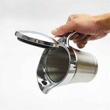 Double Insulated Gravy Boat, Stainless Steel Sauce Jug Gravy Boat with Hinged Lid for Family Dinner, Thanksgiving, Halloween, Christmas, Birthday Party(400ML/silvery) In Australia - Darrahopens