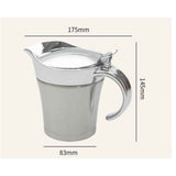 Double Insulated Gravy Boat, Stainless Steel Sauce Jug Gravy Boat with Hinged Lid for Family Dinner, Thanksgiving, Halloween, Christmas, Birthday Party(400ML/silvery) In Australia - Darrahopens