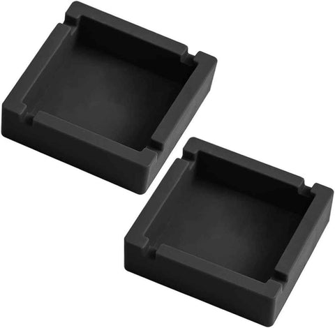 2pcs Large Black Silicone Cigar Bulk Ash tray, Unbreakable Cigar Ashtray, Flexible Deep Bowl Silicone Cigar Ashtrays for Patio/Indoor/Outdoor/Deco(10*10*3cm） In Australia - Darrahopens