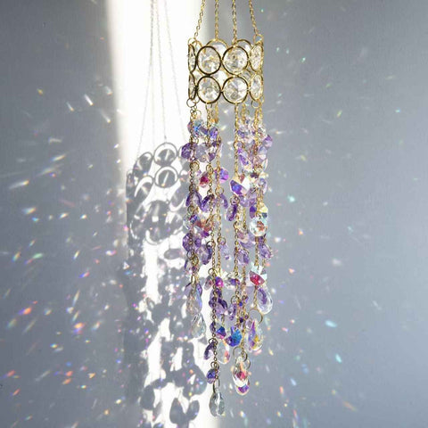 Wind Chime Pendant Indoor Colorful Outdoor Garden Light Collection Jewelry Outdoor Pendant (Purple) In Australia - Darrahopens
