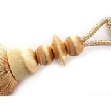 Decorative curtain tie tassel baffle - home office window curtain fixing edge rope, 1 Pair  set (rice wine) In Australia - Darrahopens