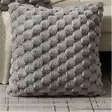 Pack of 2 Super Soft Cozy Decorative Throw Pillow Covers Fuzzy PlushCushion Cover Pillowcase for Sofa Couch Bed Livingroom 18x18 Inch Grey In Australia - Darrahopens