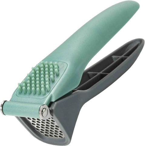 Garlic Press, Garlic Mincer Tool with Sturdy Design Extracts More Garlic Paste, Stainless Steel Mincer Crusher Chopper & Peeler Set Rust Proof Anti-Corrosion Green & Grey In Australia - Darrahopens