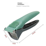 Garlic Press, Garlic Mincer Tool with Sturdy Design Extracts More Garlic Paste, Stainless Steel Mincer Crusher Chopper & Peeler Set Rust Proof Anti-Corrosion Green & Grey In Australia - Darrahopens