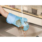 Oven Mitts and Pot Holders 4 Sets, Heat Resistant 500 ℉ Oven Mitt and Pot Holder, Long Oven Mitts with Recycled Cotton Infill and Silicone Non-Slip Surface (Blue) In Australia - Darrahopens