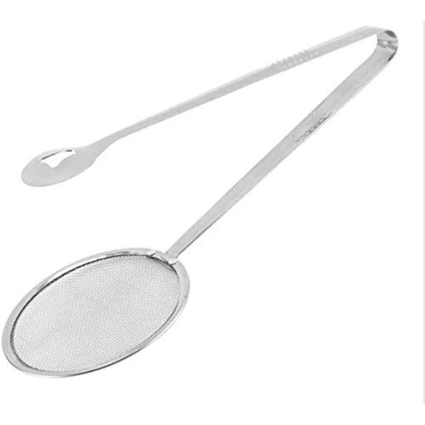 Stainless Steel Drain Oil Fried Food Strainer with Clip Fry Tool Oil Skimmer Food Clip Tong Filter Strainer Mesh In Australia - Darrahopens