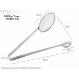 Stainless Steel Drain Oil Fried Food Strainer with Clip Fry Tool Oil Skimmer Food Clip Tong Filter Strainer Mesh In Australia - Darrahopens