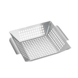 Stainless Steel Grill Basket Large - Grilling Basket for Traeger, Green Egg, Grills - Basket for Veggies, Kabobs, Fish, Chestnuts - （Round hole） In Australia - Darrahopens