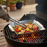 Stainless Steel Grill Basket Large - Grilling Basket for Traeger, Green Egg, Grills - Basket for Veggies, Kabobs, Fish, Chestnuts - （Round hole） In Australia - Darrahopens