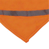 2pcs Pet reflective triangular scarf, pet snack storage mesh bag, scarf reflective cat and dog drool towel（orange M） In Australia - Darrahopens