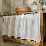 Cabinet Curtains Sink Skirt for Bathroom Kitchen Brown Stripes Cabinet Curtains for Classroom Home Farmhouse Rustic Drape Under Desk Privacy Drape for Laundry Room（30x150cm） In Australia - Darrahopens
