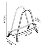 Cutting Board Rack Holder Stand - 304 Stainless Steel Chopping Board Organizer, Pan Rack with Stable Triangle Design, Stainless Steel Cutting Board Hold for Countertop Space Saving In Australia - Darrahopens