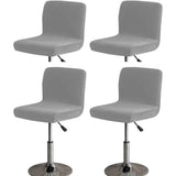 Bar Stool Covers Set of 4 Stretch Pub Counter Stool Chair Covers with Backs, Square Swivel Barstool Seat Slipcover with Elastic Bottom (dark Grey) In Australia - Darrahopens