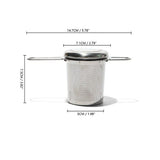 Stainless Steel Loose Leaf Tea Steeper with Heat Resistant Double Handles, Tea Strainer & Tea Ball for Mugs, Cups & Teapots - Perfect for Home, Office, Coffee