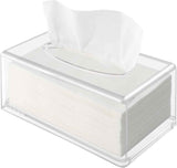 acrylic Tissue Box Holder,Clear Tissue Box Cover Rectangle for Kleenex Tissue Cube Box,Napkin,Facial Tissue Dispenser Box Case for Countertop,Bathroom（small） In Australia - Darrahopens