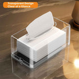 acrylic Tissue Box Holder,Clear Tissue Box Cover Rectangle for Kleenex Tissue Cube Box,Napkin,Facial Tissue Dispenser Box Case for Countertop,Bathroom（small） In Australia - Darrahopens