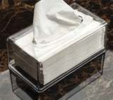 acrylic Tissue Box Holder,Clear Tissue Box Cover Rectangle for Kleenex Tissue Cube Box,Napkin,Facial Tissue Dispenser Box Case for Countertop,Bathroom（small） In Australia - Darrahopens