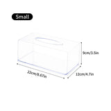 acrylic Tissue Box Holder,Clear Tissue Box Cover Rectangle for Kleenex Tissue Cube Box,Napkin,Facial Tissue Dispenser Box Case for Countertop,Bathroom（small）