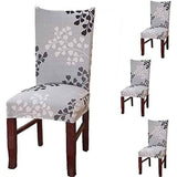 Dining Room Chair Covers for Dining Room Set of 4,Stretch Dining Chair Cover for Dining Room Kitchen Washable Removable(4Pack,Printed Leaf Pattern) In Australia - Darrahopens