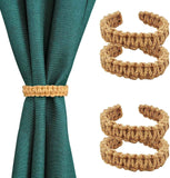 4pcs Curtain Tiebacks Curtain Ties Braided Curtain tie Backs Handmade Curtains tiebacks Curtain Holder Tie Backs for Curtains Rustic Style Curtain holdbacks（brown hemp rope） In Australia - Darrahopens