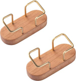 muso wood Business Card Holder for Desk, Wooden Creative Business Card Display for Desk, Wood Business Card Stand for Office, Tabletop (beech 2pack) In Australia - Darrahopens