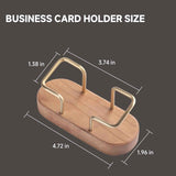 muso wood Business Card Holder for Desk, Wooden Creative Business Card Display for Desk, Wood Business Card Stand for Office, Tabletop (beech 2pack) In Australia - Darrahopens