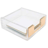 Transparent Acrylic Rose Gold Large Memo Box Marble Office Desktop Storage and Organizing Supplies，Gold In Australia - Darrahopens