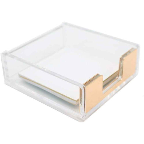 Transparent Acrylic Rose Gold Large Memo Box Marble Office Desktop Storage and Organizing Supplies，Gold In Australia - Darrahopens