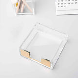 Transparent Acrylic Rose Gold Large Memo Box Marble Office Desktop Storage and Organizing Supplies，Gold In Australia - Darrahopens