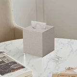 Tissue Box Cover, Leather Tissue Box Holder, Stylish Tissue Box Holder, Square Tissue Box for Vanity, Toilet Tank, Counter, Night Stand, Desk, Office, Car, （white） In Australia - Darrahopens