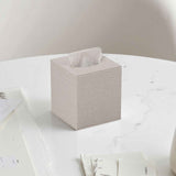 Tissue Box Cover, Leather Tissue Box Holder, Stylish Tissue Box Holder, Square Tissue Box for Vanity, Toilet Tank, Counter, Night Stand, Desk, Office, Car, （white） In Australia - Darrahopens
