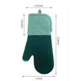 a pair of Silicone insulated gloves for microwave oven, heat-resistant kitchen, thick microwave oven baking gloves, (Green) In Australia - Darrahopens