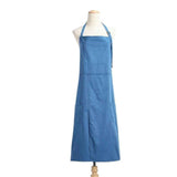 Hanging neck canvas apron long style Pottery Apron with Split Leg, Long Unisex Artist Aprons with 3 Pockets for Ceramics & Clay（ Blue) In Australia - Darrahopens