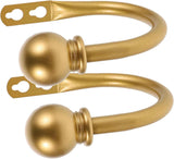 Curtain Holdbacks, Curtain Hooks for Drapes with Screws Wall Mounted Gold Ball Finials Curtain Tiebacks (2pcs)golden In Australia - Darrahopens