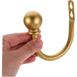 Curtain Holdbacks, Curtain Hooks for Drapes with Screws Wall Mounted Gold Ball Finials Curtain Tiebacks (2pcs)golden In Australia - Darrahopens