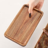 Small Wooden Platters Rectangle Mini Charcuterie Boards Acacia Wood Serving Trays Home Decor Cheese Board Cake Appetizer Plates Kitchen Charcuterie Platter （19CM*10.5CM ） In Australia - Darrahopens